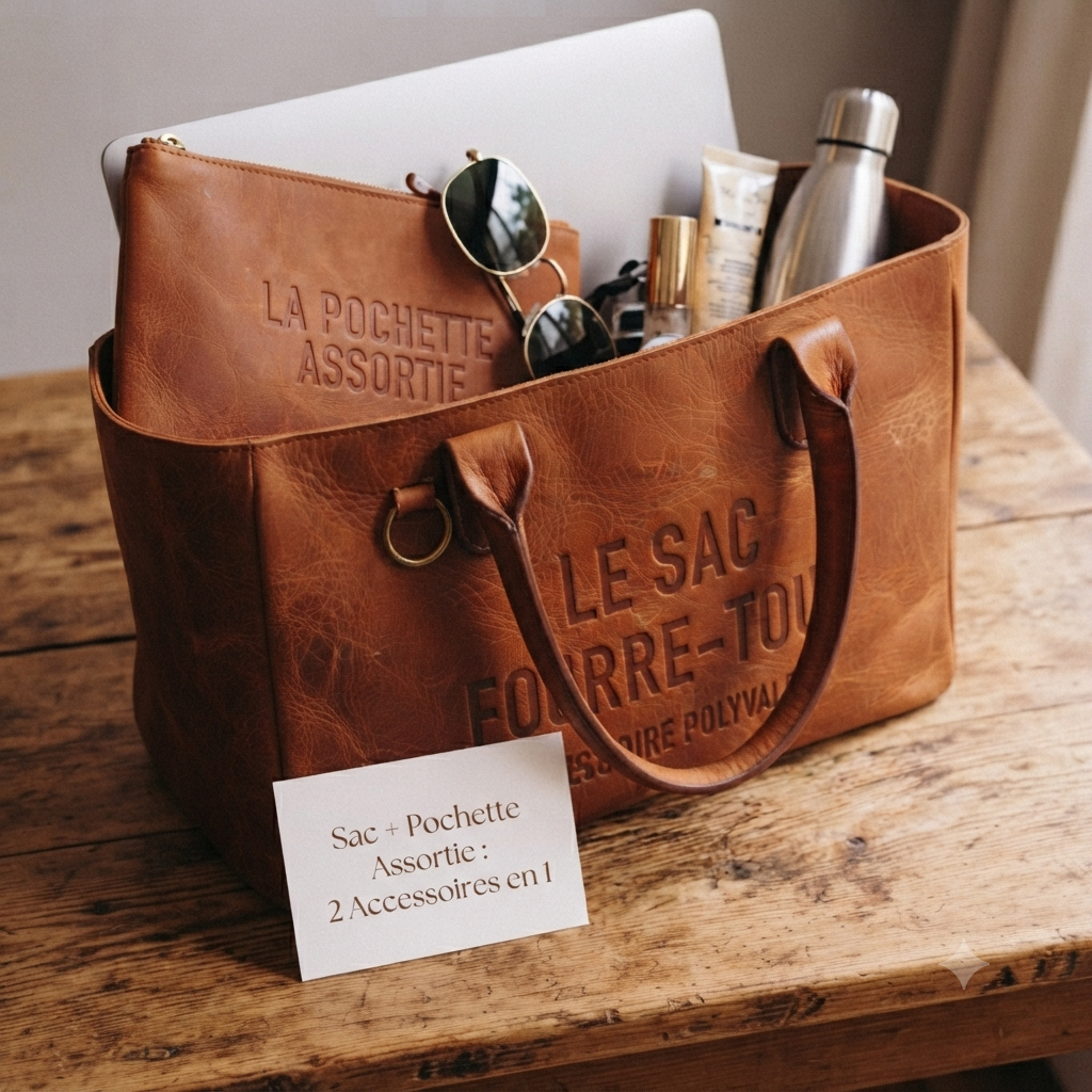 Sac + pochette assortie : 2 accessoires en 1