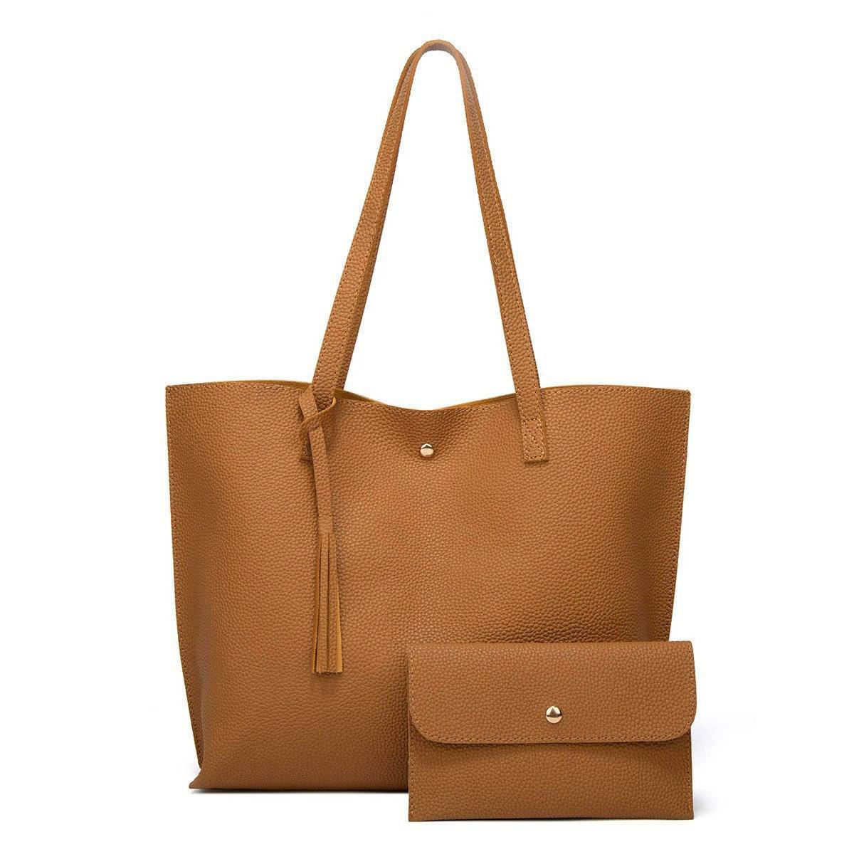 Sac Fourre-Tout Femme en Cuir Végétalien – Pochette Offerte
