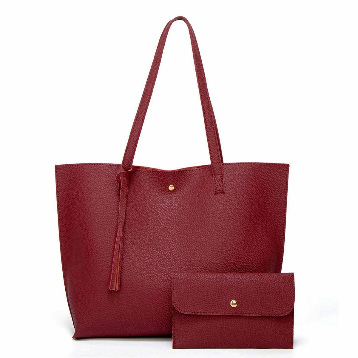 Sac Fourre-Tout Femme en Cuir Végétalien – Pochette Offerte